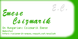 emese csizmarik business card